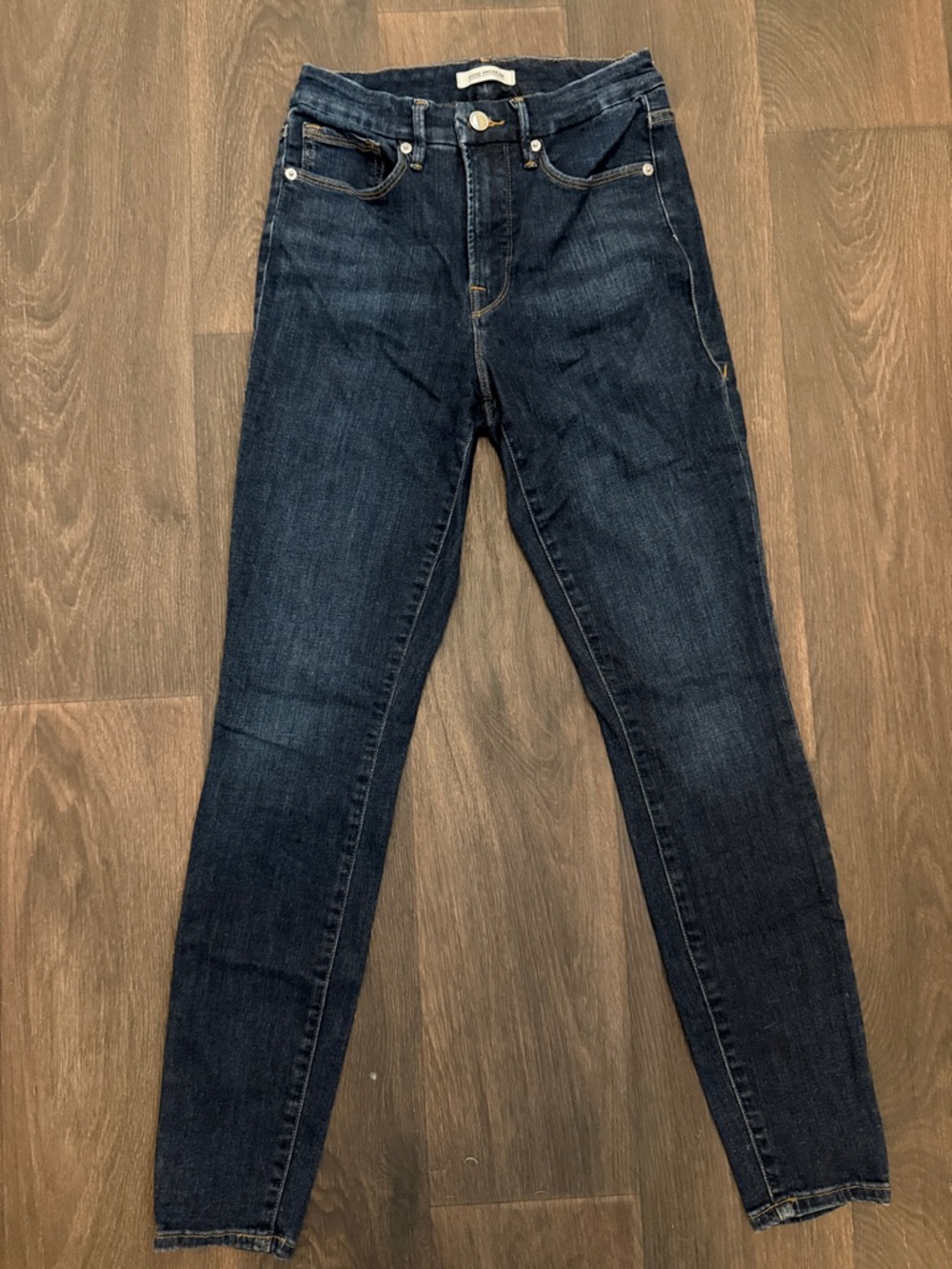 Good American size 4/27 High-Rise Dark Blue Skinny Jeans